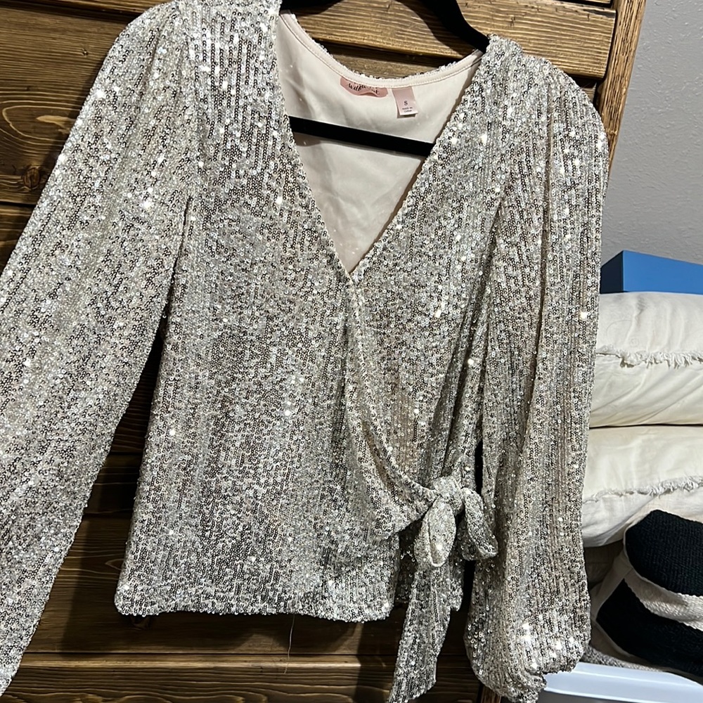 Willow & Root sequin wrap top